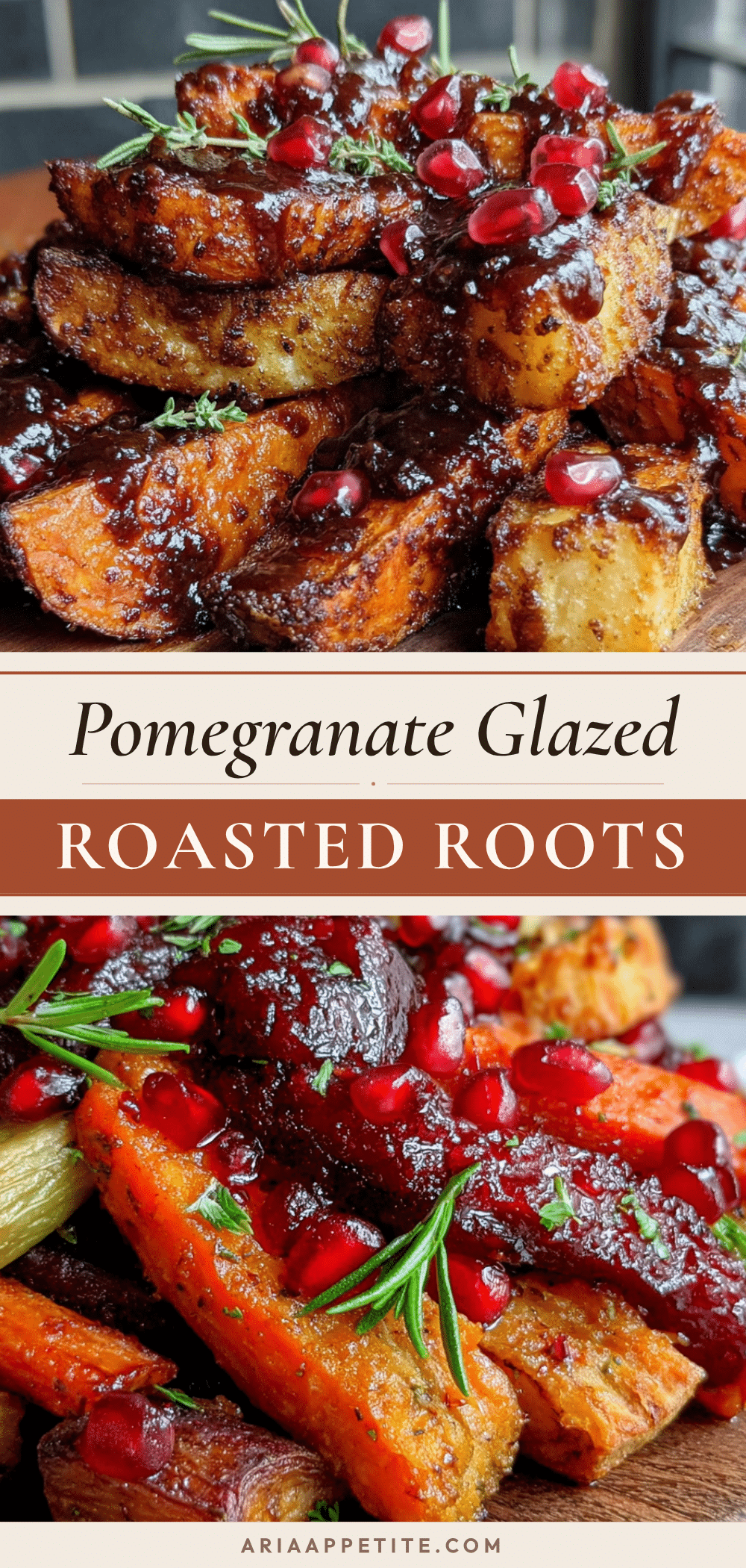 pomegranate glazed roasted root vegetables recipe