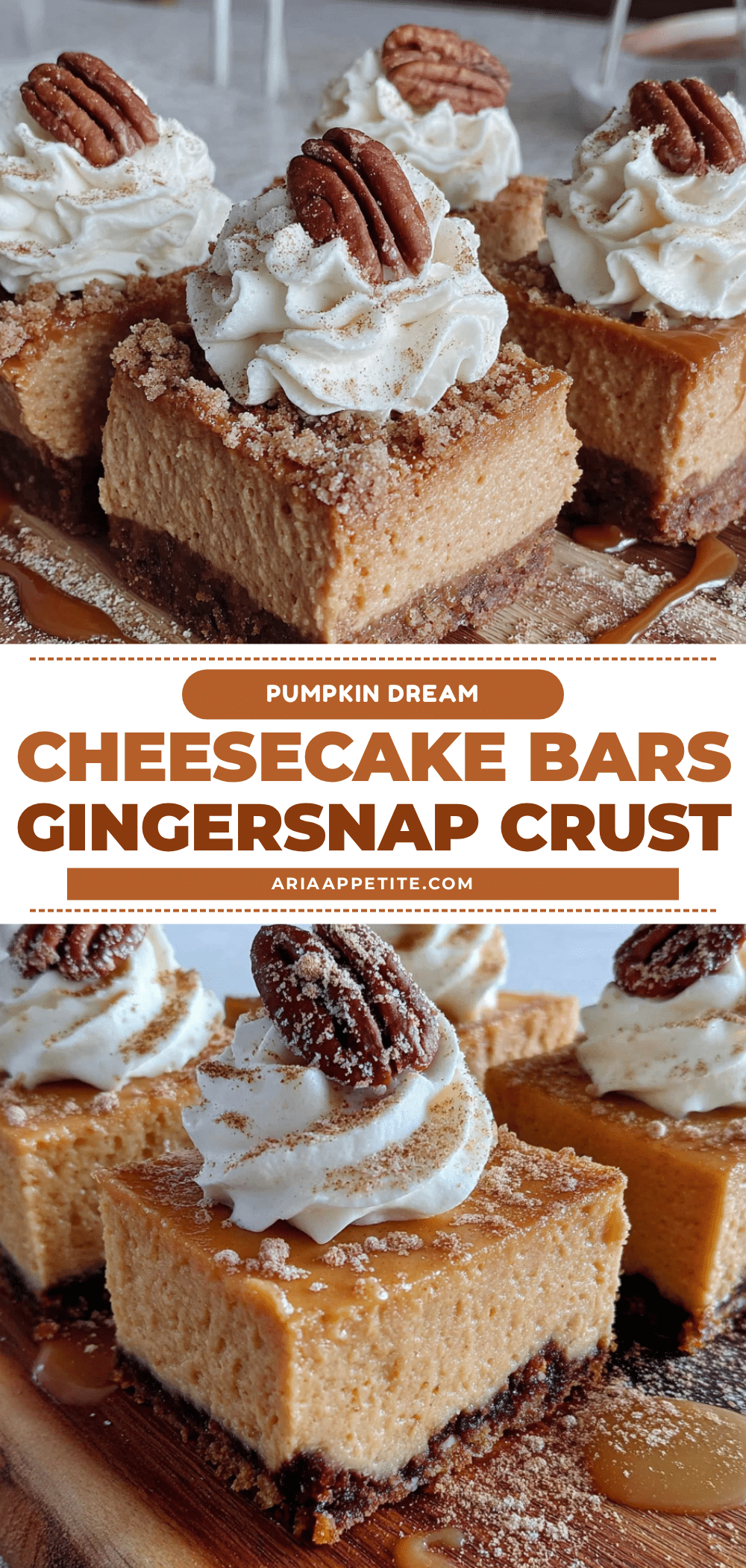 pumpkin cheesecake bars with gingersnap crust recipe