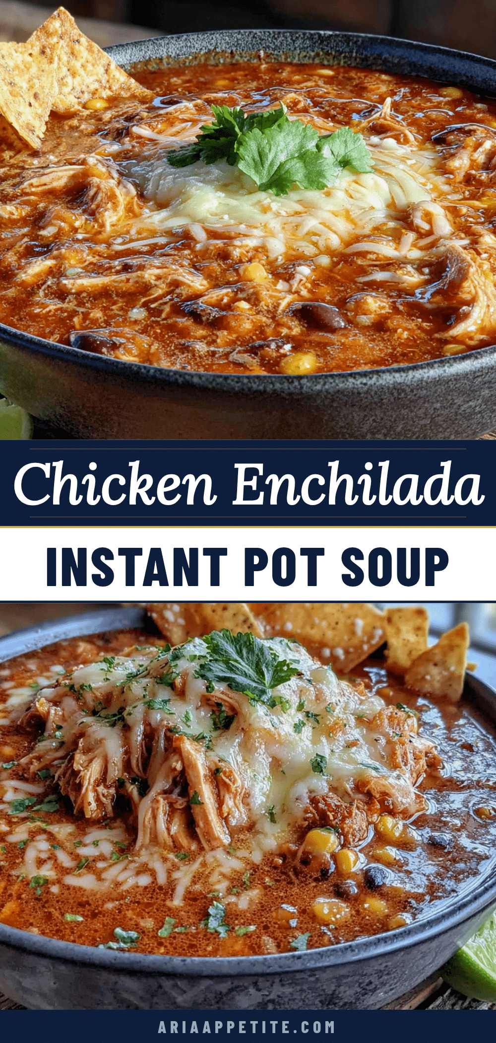 Quick Instant Pot Chicken Enchilada Soup recipe
