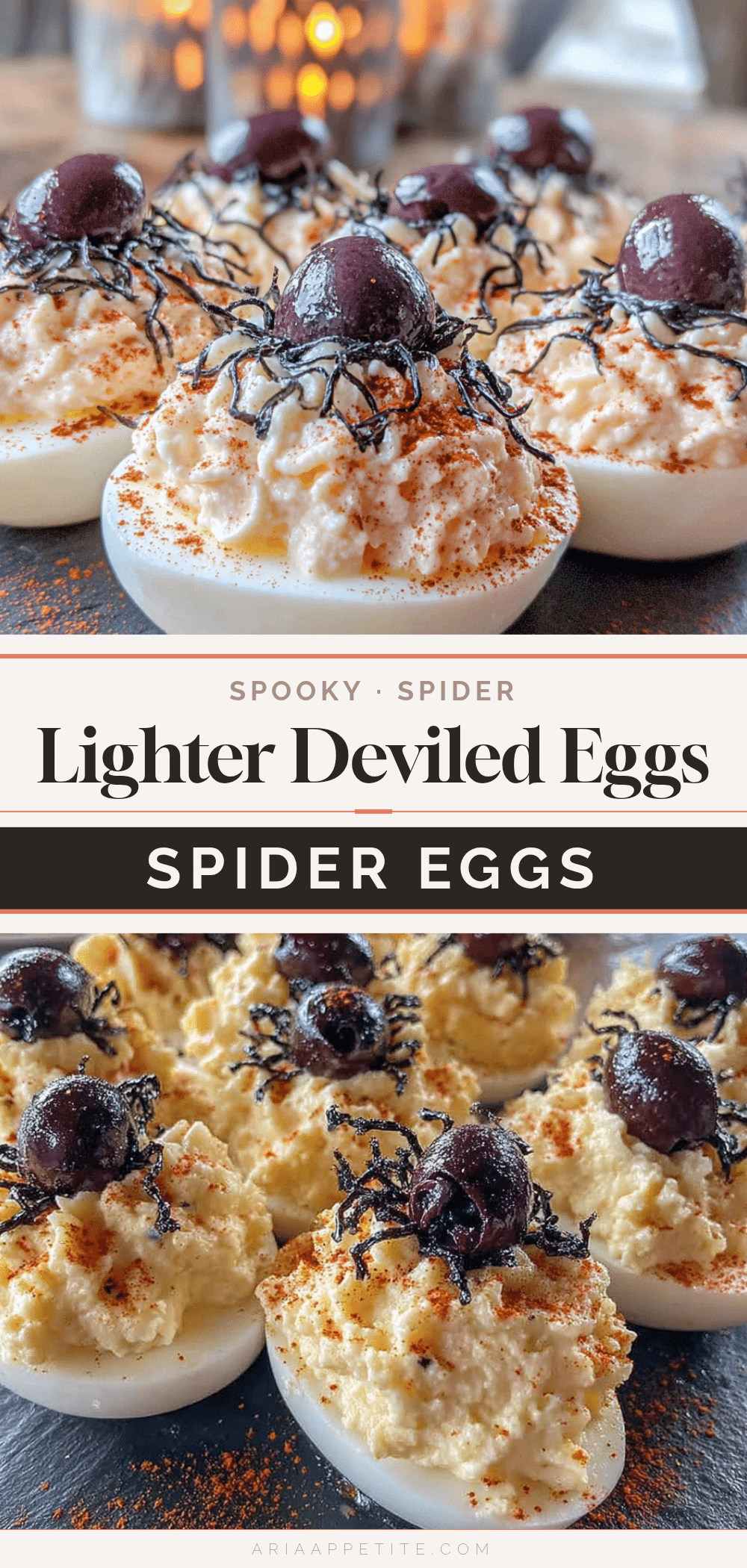 spider deviled eggs recipe