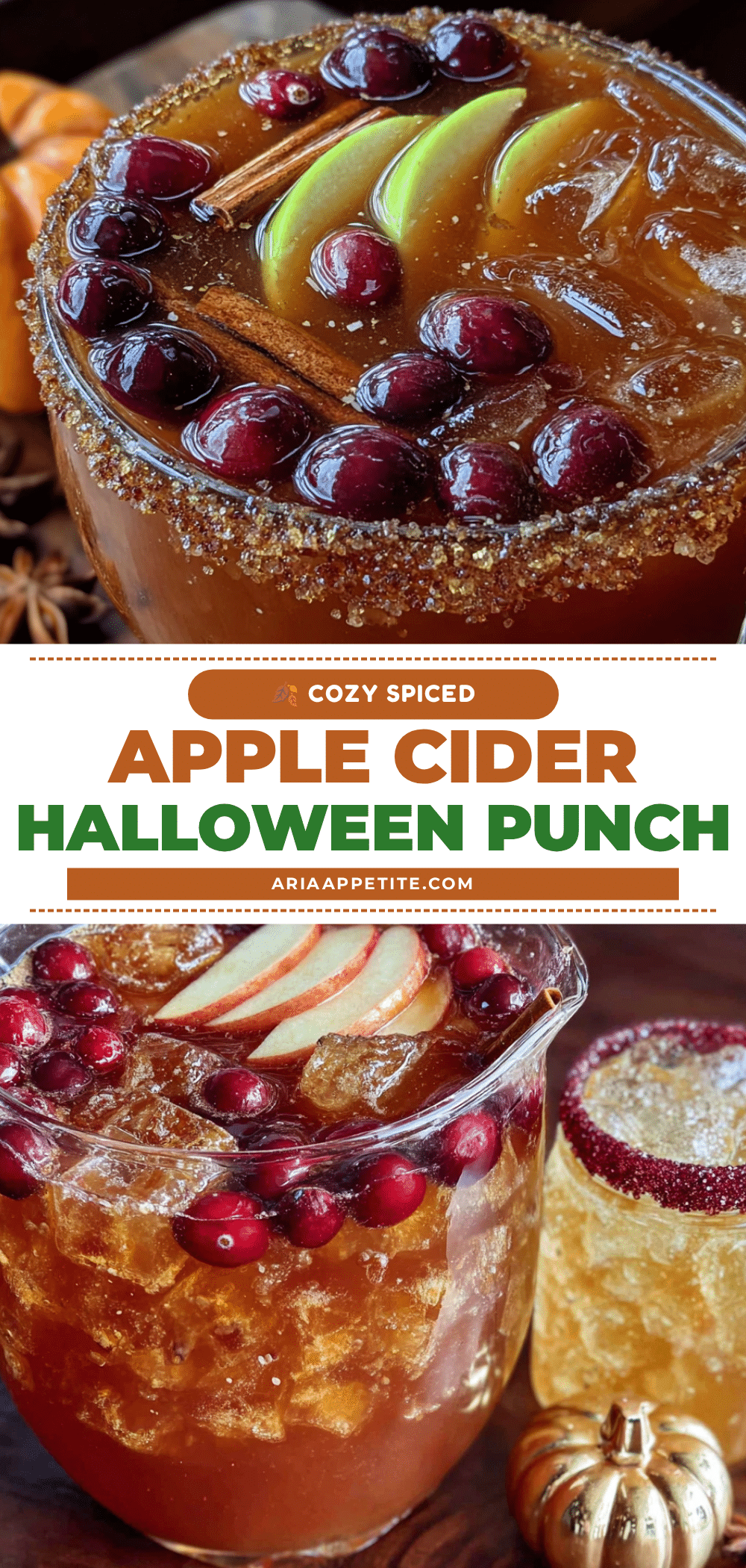 spiked apple cider Halloween punch recipe