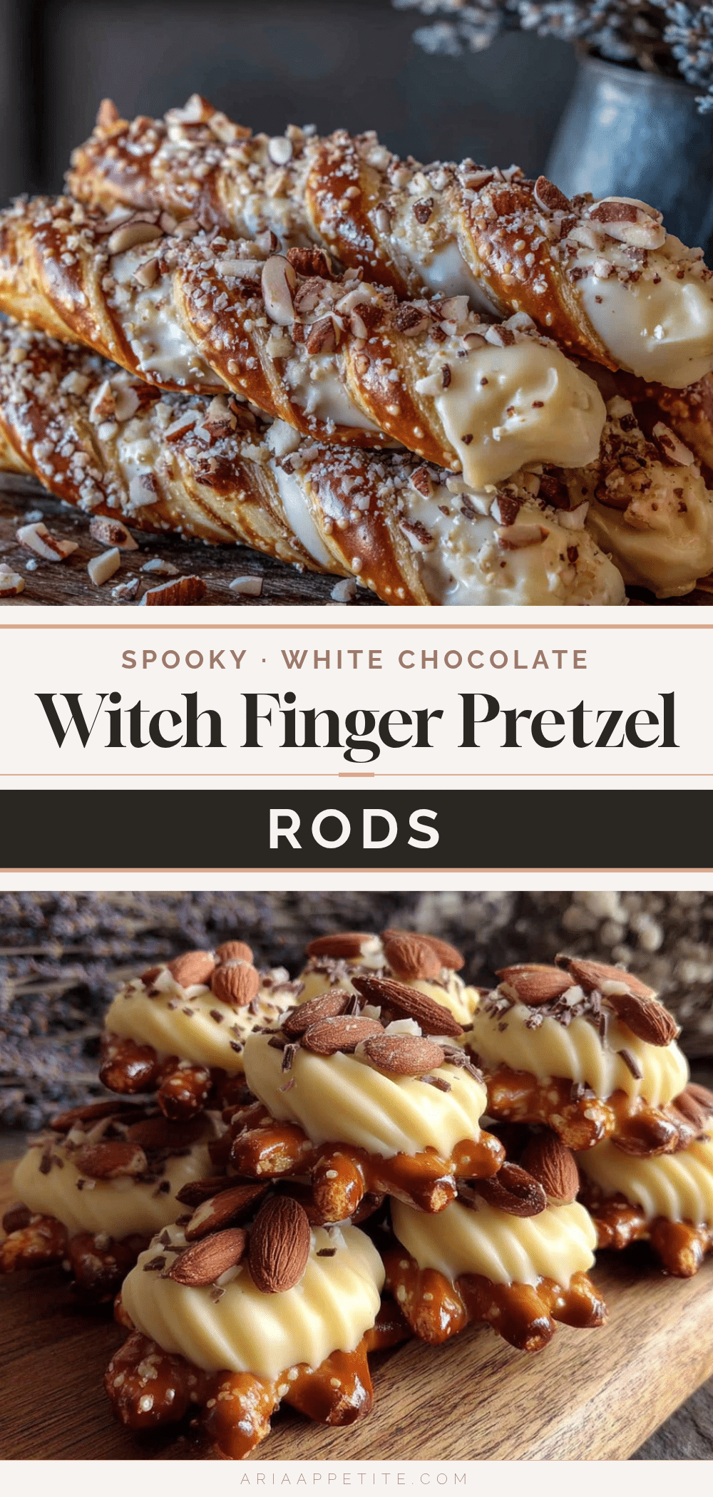 white chocolate witch finger pretzels recipe