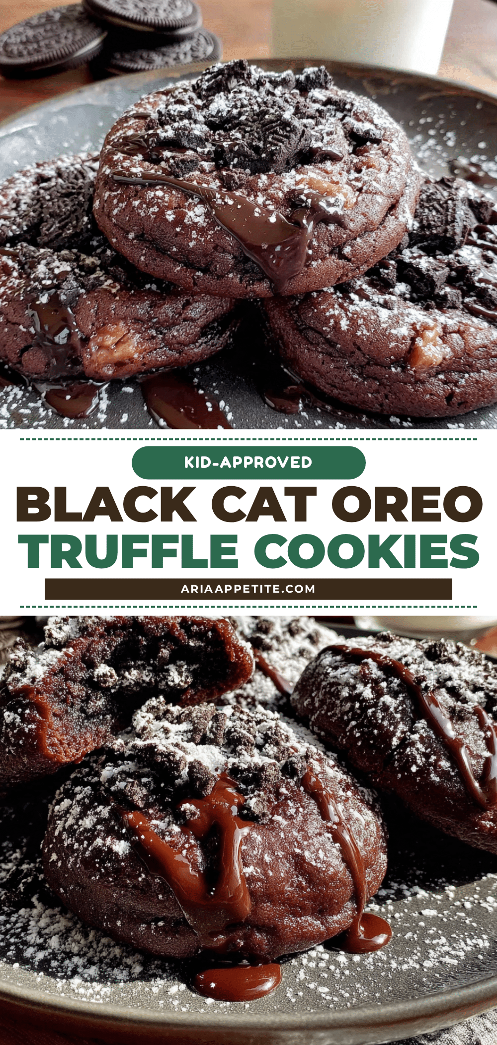 Black cat Oreo truffle cookies recipe
