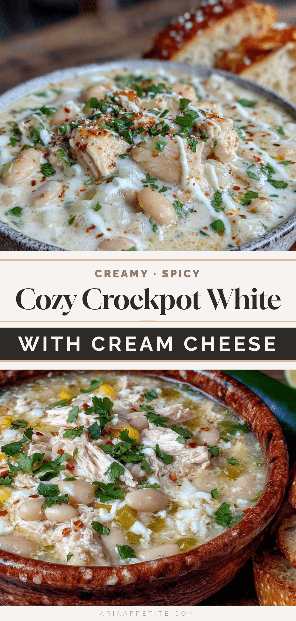 crockpot white chicken chili with cream cheese recipe