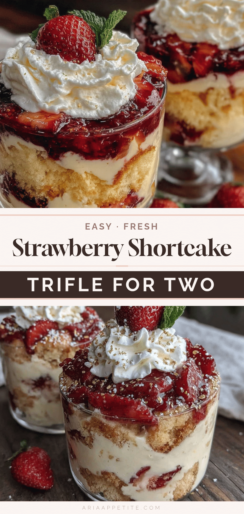 strawberry shortcake trifle for two recipe